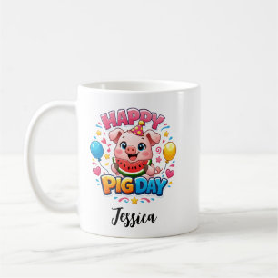 Cute Pig Day Mug – Adorable Pig Lover