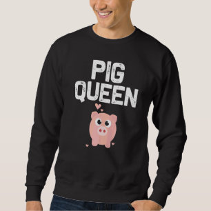Cute Pig Designs For Women Mum  Farming Animal Pig Sweatshirt