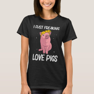Cute Pig For Men Women Kids Pig Farmer Hog Swine T-Shirt