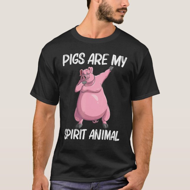 Cute Pig For Men Women Livestock Animal Food  2 T-Shirt (Front)