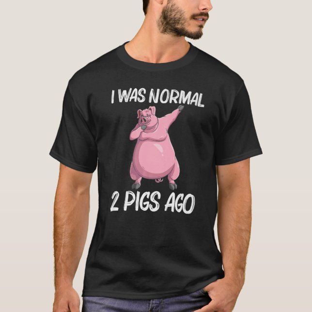 Cute Pig For Men Women Livestock Animal Food T-Shirt (Front)