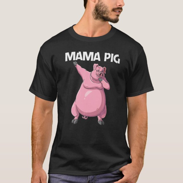 Cute Pig For Women Mum Livestock Animal Food T-Shirt (Front)