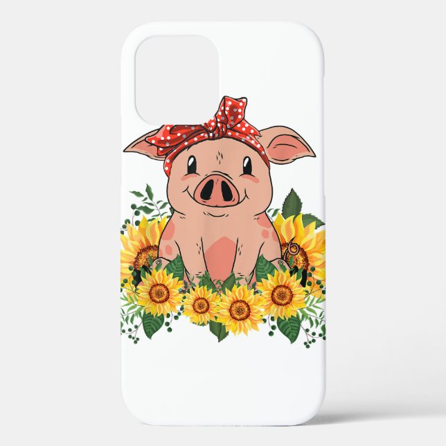 Cute Pig Funny Cartoon Phone Case For iPhone (Back)