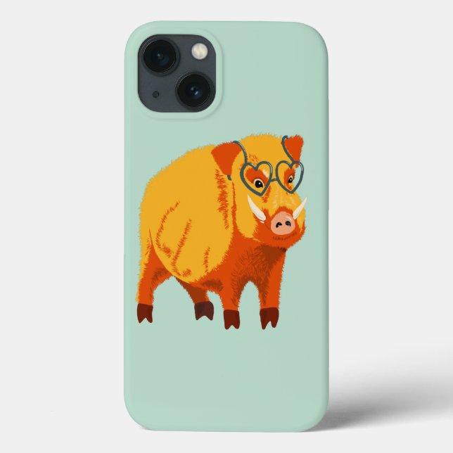 Cute Pig - Geek Boar With Glasses Case-Mate iPhone Case (Back)