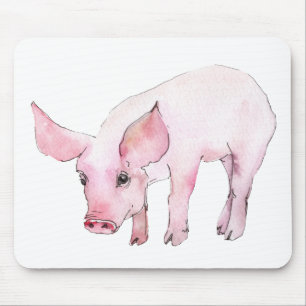 Cute Pig Gift Farmers Wife Country Farm Girl Mouse Pad