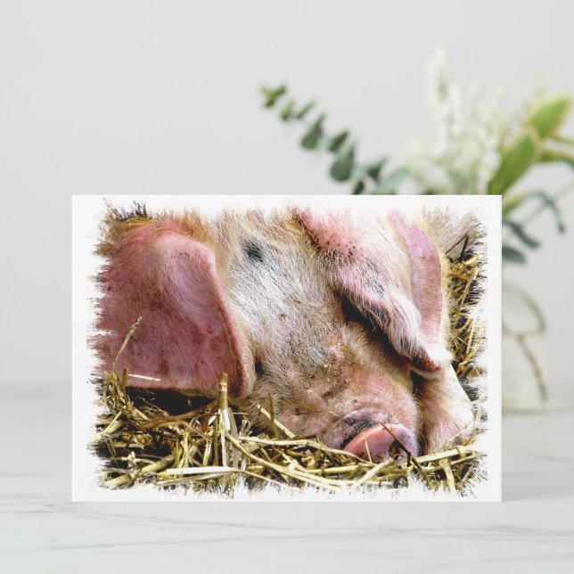 CUTE PIG INVITATION (Standing Front)