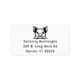Cute Pig Lover Farmer Farm Life Cartoon Piglet Label