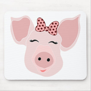 Cute Pig Lover Farmers Wife Farm Girl Cartoon Coun Mouse Pad