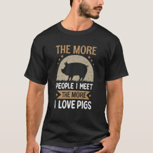Cute Pig Lover Funny Farm Hater Introvert Farmer A T-Shirt