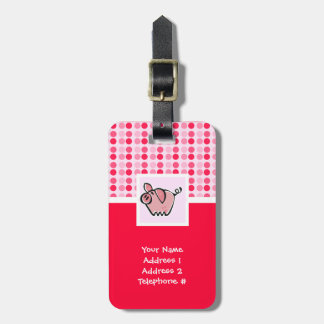 Cute Pig Luggage Tag