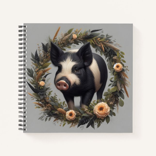 Cute Pig Notebook (Front)