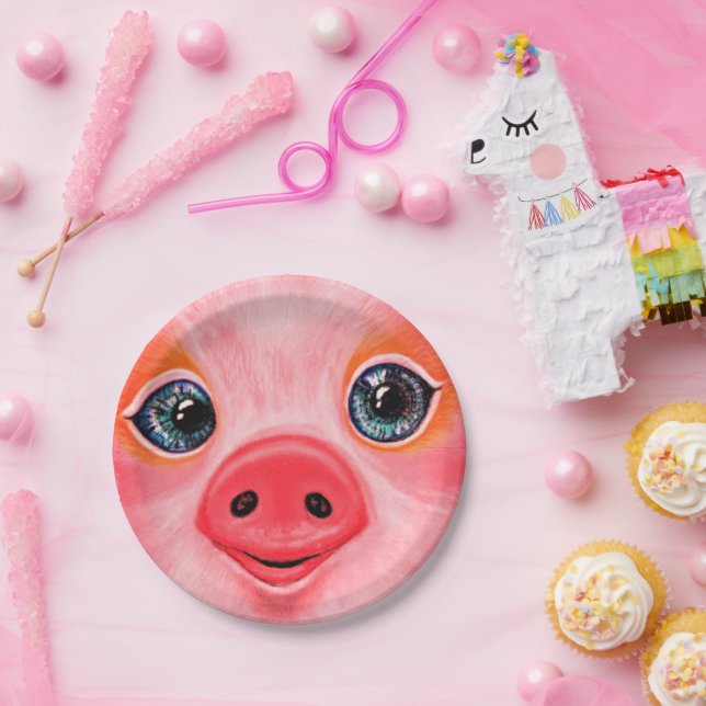 Cute Pig Paper Plates (Party)