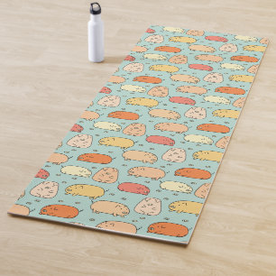 Cute Pig Pattern Mint Yoga Mat