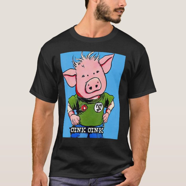 Cute Pig Piggie Oink Oink 14 T-Shirt (Front)