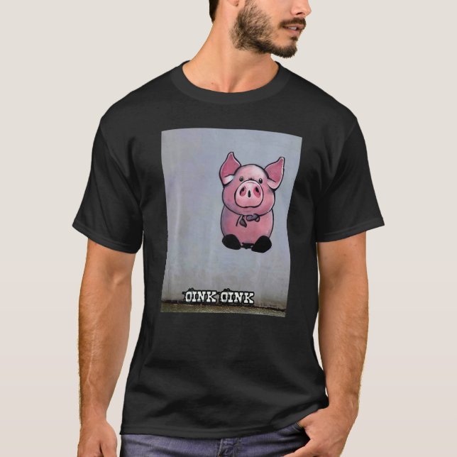Cute Pig Piggie Oink Oink  1 T-Shirt (Front)