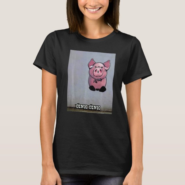 Cute Pig Piggie Oink Oink  1 T-Shirt (Front)