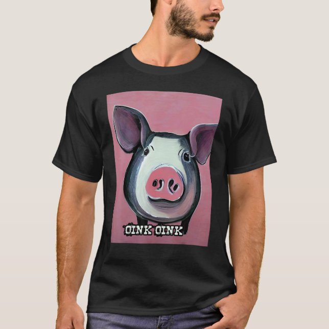 Cute Pig Piggie Oink Oink 29 T-Shirt (Front)