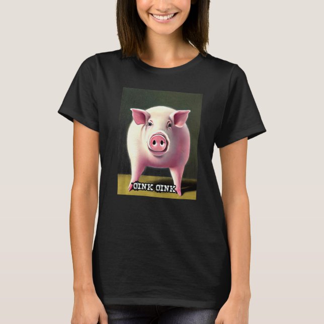 Cute Pig Piggie Oink Oink  30 T-Shirt (Front)
