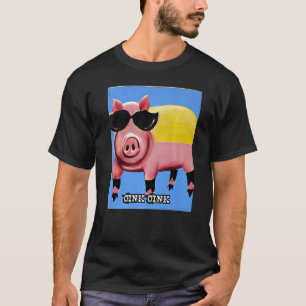 Cute Pig Piggie Oink Oink 45 T-Shirt