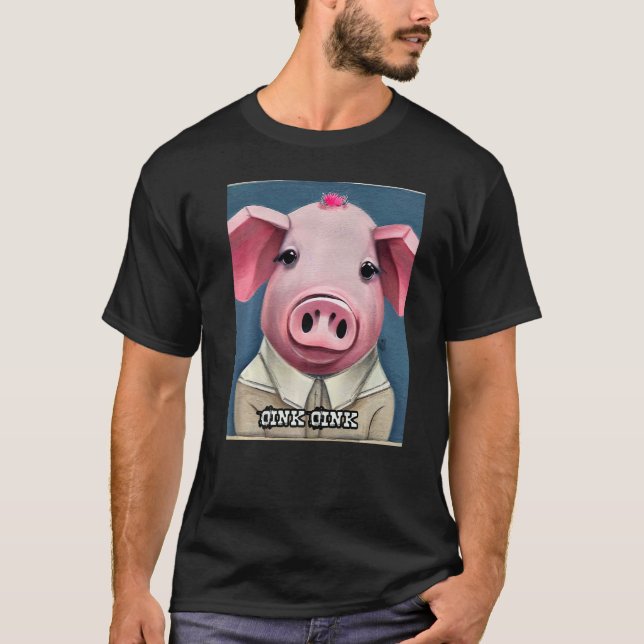 Cute Pig Piggie Oink Oink  54 T-Shirt (Front)