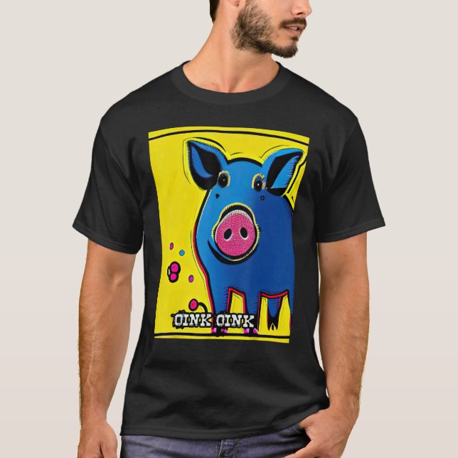 Cute Pig Piggie Oink Oink 57 T-Shirt (Front)