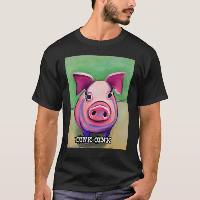 Cute Pig Piggie Oink Oink 63 T-Shirt (Front)