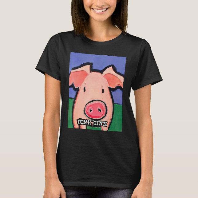 Cute Pig Piggie Oink Oink 64 T-Shirt (Front)