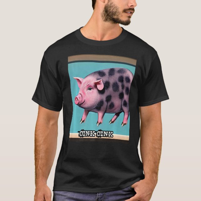 Cute Pig Piggie Oink Oink Premium_6 T-Shirt (Front)