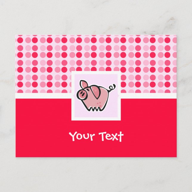 Cute Pig Postcard (Front)