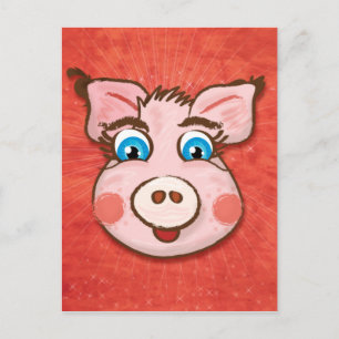 Cute Pig postcard