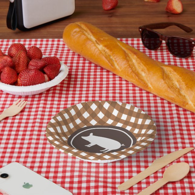 Cute Pig roast party  Paper Plate (Picnic)
