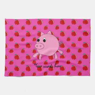 Cute pig tea towel