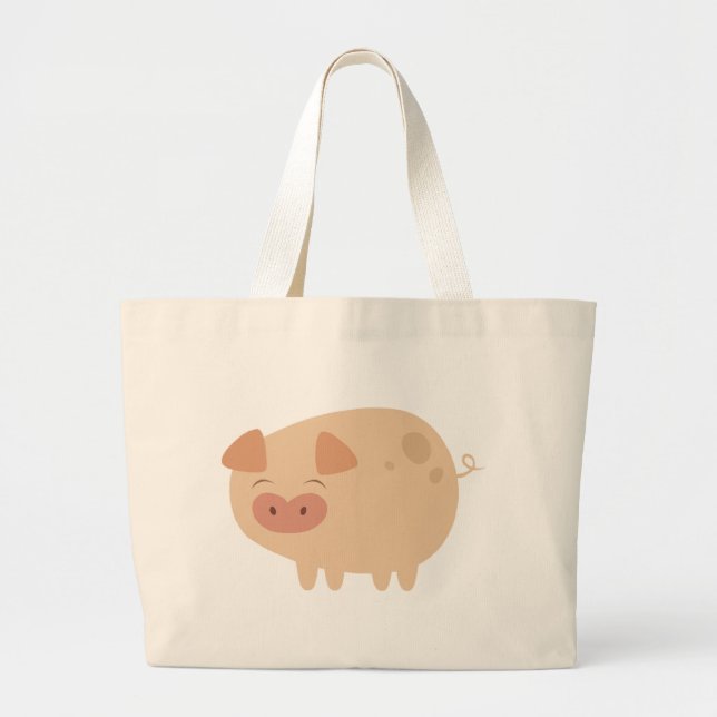 Cute Pig Tote Bag (Front)