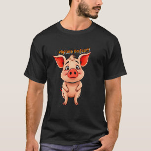 Cute Pig-ture Perfect Cartoon Pig Design for Anima T-Shirt