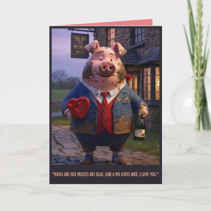 Cute Pig Valentine's Day Card