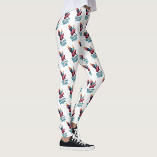 Cute Pig with Colourful wings Believe in Magic Leggings