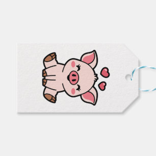 Cute Piggy Bank Gift Tags