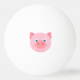 Cute piggy face ping pong ball