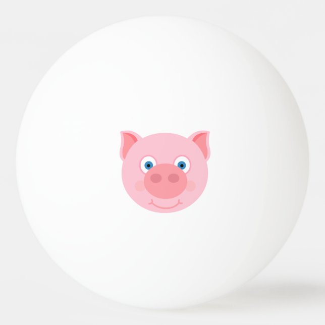 Cute piggy face ping pong ball (Front)