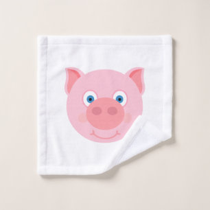 Cute piggy face wash cloth