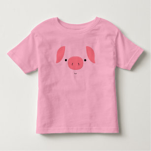 Cute Piggy Pink Birthday Girl Toddler T-Shirt
