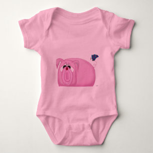 Cute Piglet Chumley And Beautiful Friends Baby Bodysuit