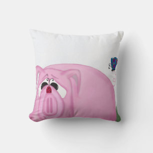 Cute Piglet Chumley And Beautiful Friends Cushion