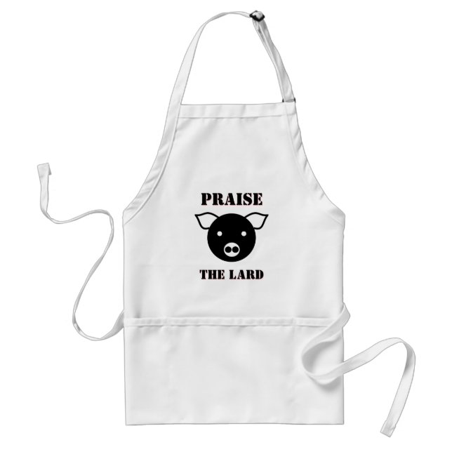 Cute Piglet Face Cartoon | Pig Praise the Lard Standard Apron (Front)