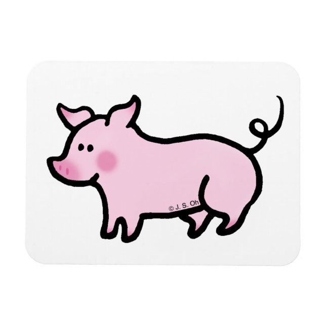 Cute piglet magnet (Horizontal)