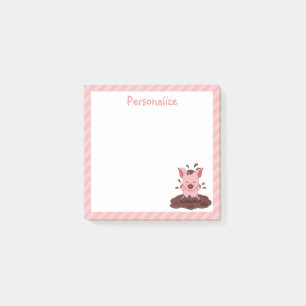 Cute Piglet Playing In Mud Post-it Notes