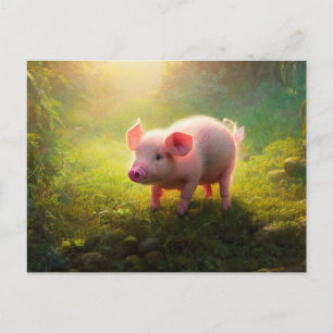 Cute Piglet Postcard