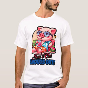 Cute Piglets on Vacation T-Shirt