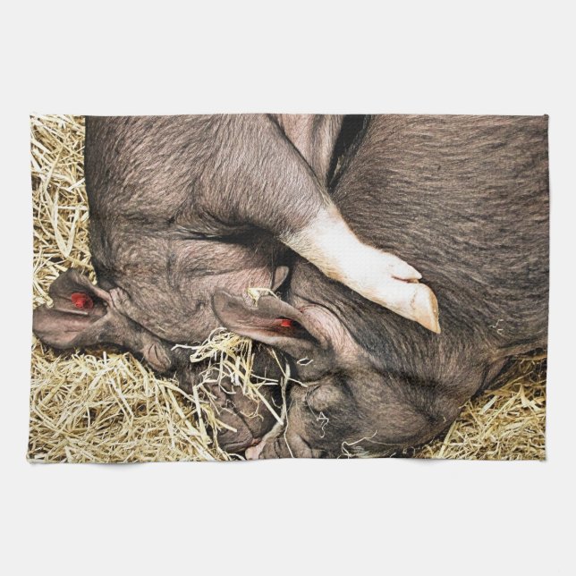 CUTE PIGS TEA TOWEL (Horizontal)