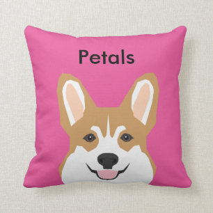 Cute Pillow - Custom name corgi pillow - custom